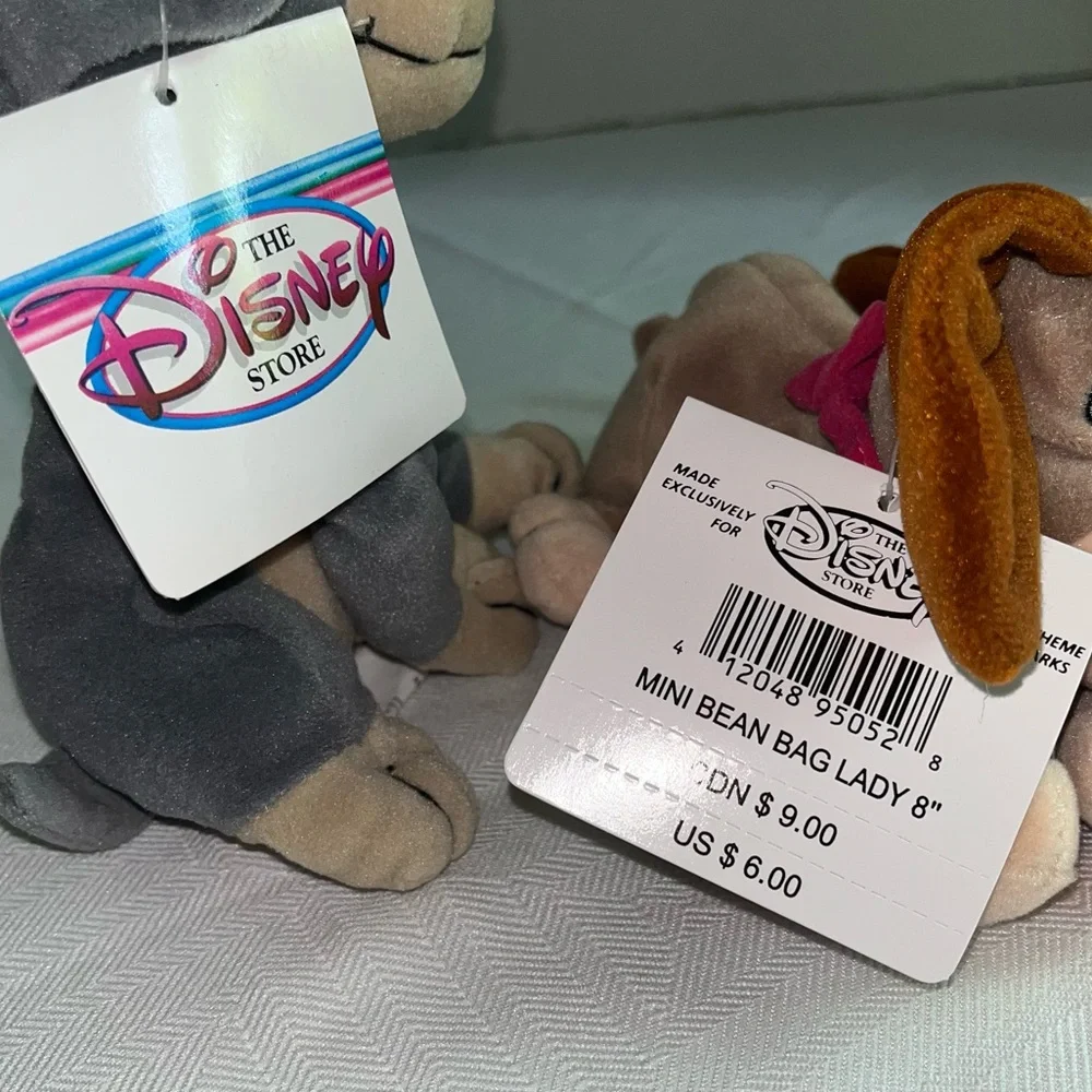 Disney Mini 8” Bean Bag Lady and‎ The Tramp
